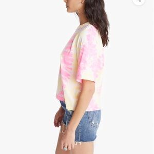 “I stole my boyfriends shirt” cropped boxy tie-dye SALTY TEE